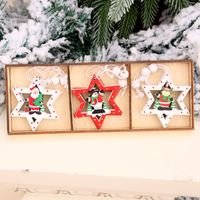 Mini Colgante Creativo De Navidad Diy Árbol De Navidad Colgante Pequeño Hueco Con Láser sku image 1