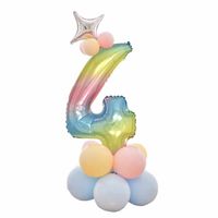 Heißer Verkauf Gold Neue 30-zoll-digitale Aluminium-filmballon Kreative Party Gradient Digitale Säule Ballon-set sku image 4