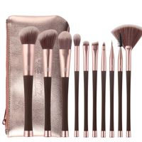 10 Small Waist Makeup Brush Set For Beginners Portable Man-made Fiber Beauty Brush main image 1