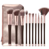 10 Small Waist Makeup Brush Set For Beginners Portable Man-made Fiber Beauty Brush main image 6