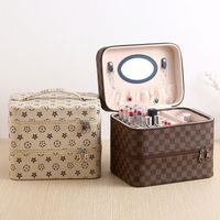 Korean Multi-function Portable Cosmetic Case Multi-layer Makeup Tool Box Jewelry Storage Box main image 4