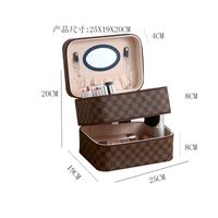 Korean Multi-function Portable Cosmetic Case Multi-layer Makeup Tool Box Jewelry Storage Box main image 6
