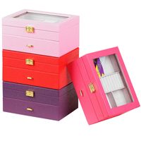 New Watch Box Leather Jewelry Box Wooden Jewelry Storage Box main image 6