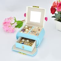 New Carrying Belt Jewelry Box Bracelet Packaging Box Leather Three-layer Jewelry Box main image 6