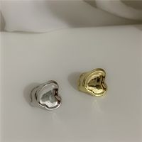 Concave Shaped Ring Fashionable Metal Texture Open Ring main image 3