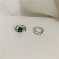 Pearl Zircon  Emerald Index Finger Ring main image 4