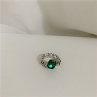 Pearl Zircon  Emerald Index Finger Ring main image 3