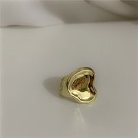 Concave Shaped Ring Fashionable Metal Texture Open Ring sku image 1