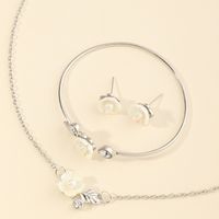 New Children's Jewelry Set Pearl Alloy Jewelry Set Necklace Earrings Bracelets Wholesale main image 4