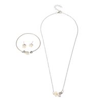New Children's Jewelry Set Pearl Alloy Jewelry Set Necklace Earrings Bracelets Wholesale main image 6