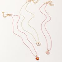 Fashion Drip Oil Small Daisy Pendant Girls Sweet Jewelry Gift Necklace Clavicle Chain main image 5
