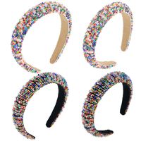 Hot Sale Mixed Color Beads Two-color Sponge Headband main image 1