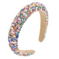 Hot Sale Mixed Color Beads Two-color Sponge Headband main image 3