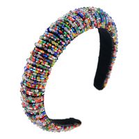 Hot Sale Mixed Color Beads Two-color Sponge Headband main image 4