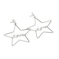 Love Hollow Five-pointed Star Trendy Exaggerated Long Earrings Fashion Korean Earrings For Women main image 6