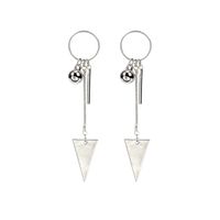 Fashion Geometric Circle Tassel Triangle Pendant Earrings main image 1