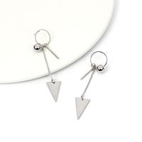 Fashion Geometric Circle Tassel Triangle Pendant Earrings main image 6