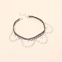 Mode Neue Perle Spitze Quaste Legierung Schlüsselbein Kette Halskette Für Frauen Großhandel main image 4