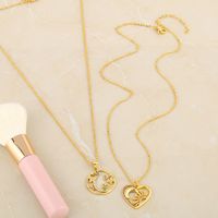 Butterfly Pendant Clavicle Chain Simple Sun Moon Diamond Sweater Chain Necklace main image 6