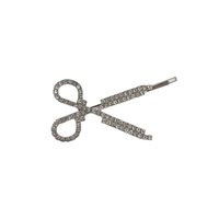 A Word Clip Scissors A Side Clip Diamonds Handmade Diamonds Simple Hair Accessories main image 6