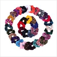 Hot Hair Ring 46 Color Gold Velvet Large Intestine Hair Ring Head Flower Hair Scrunchies main image 1