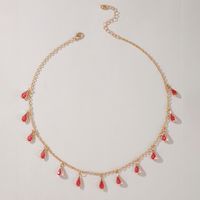 Collier En Alliage De Goutte De Diamant Coloré De Mode Coréenne Pour Les Femmes main image 4