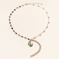 Korean Fashion New Simple Pearl Butterfly Pendant Single Layer Necklace main image 1