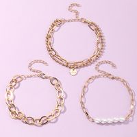 Jewelry Wholesale Fashion Simple Multi-layer Chain Geometric Bracelet Beaded Pearl Bracelet main image 3