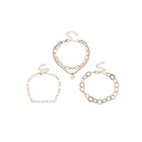 Jewelry Wholesale Fashion Simple Multi-layer Chain Geometric Bracelet Beaded Pearl Bracelet main image 6
