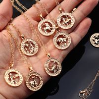 Fashion Twelve Constellation Necklace For Men And Women Symbol Gift Clavicle Chain main image 3