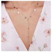 Nouveau Collier Tout-assorti De Diamants Géométriques À Chaîne Dorée Pour Dames main image 1