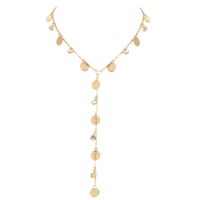 Fashion New Geometric Golden Chain Diamond All-match Necklace For Ladies main image 3