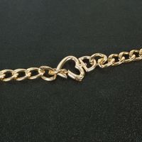 New Fashion Punk Style Thick Chain Alloy Heart Pendant Clavicle Chain Necklace main image 3