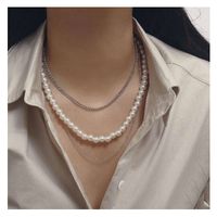 New Fashion Pearl Multilayer Chain Necklace Accessories main image 1
