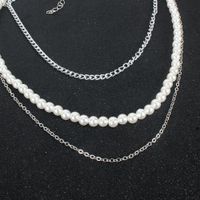 New Fashion Pearl Multilayer Chain Necklace Accessories main image 4