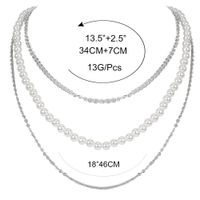 New Fashion Pearl Multilayer Chain Necklace Accessories main image 6