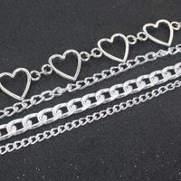 Simple Heart Hollow Chain Handmade Multilayer Necklace main image 5
