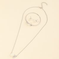 New Children's Jewelry Set Pearl Alloy Jewelry Set Necklace Earrings Bracelets Wholesale sku image 1