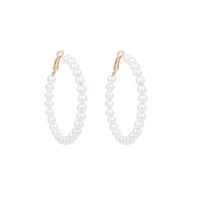 Elegant Pearl Earrings Big Geometric Circle Earrings sku image 1