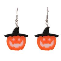 Halloween Funny Pumpkin Acrylic Earrings Little Witch Resin Earrings sku image 14