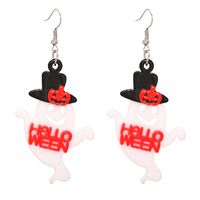 Halloween Funny Pumpkin Acrylic Earrings Little Witch Resin Earrings sku image 17