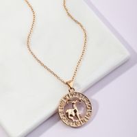 Fashion Twelve Constellation Necklace For Men And Women Symbol Gift Clavicle Chain sku image 1