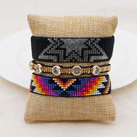 Hot Selling Fashion Rice Beads Woven Handmade Geometric Bracelet Wholesale sku image 4