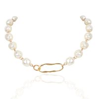 Fashion New Golden Pendant Shaped Pearl Necklace For Women Hot-saling sku image 1