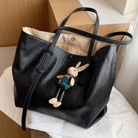 Large-capacity Handbags Fashion Big Simple Soft Leather Shoulder Tote Bag main image 2