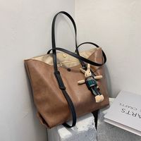 Large-capacity Handbags Fashion Big Simple Soft Leather Shoulder Tote Bag sku image 1