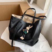 Large-capacity Handbags Fashion Big Simple Soft Leather Shoulder Tote Bag sku image 6