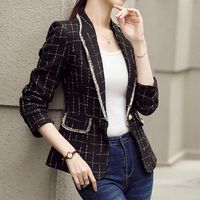 Autumn Plaid Suit New Korean Casual Short Short Suit Jacket For Women main image 1
