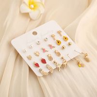 Korean Style Coconut Fruit Earrings Fashion All-match Jewelry Set main image 5