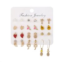 Korean Style Coconut Fruit Earrings Fashion All-match Jewelry Set main image 6